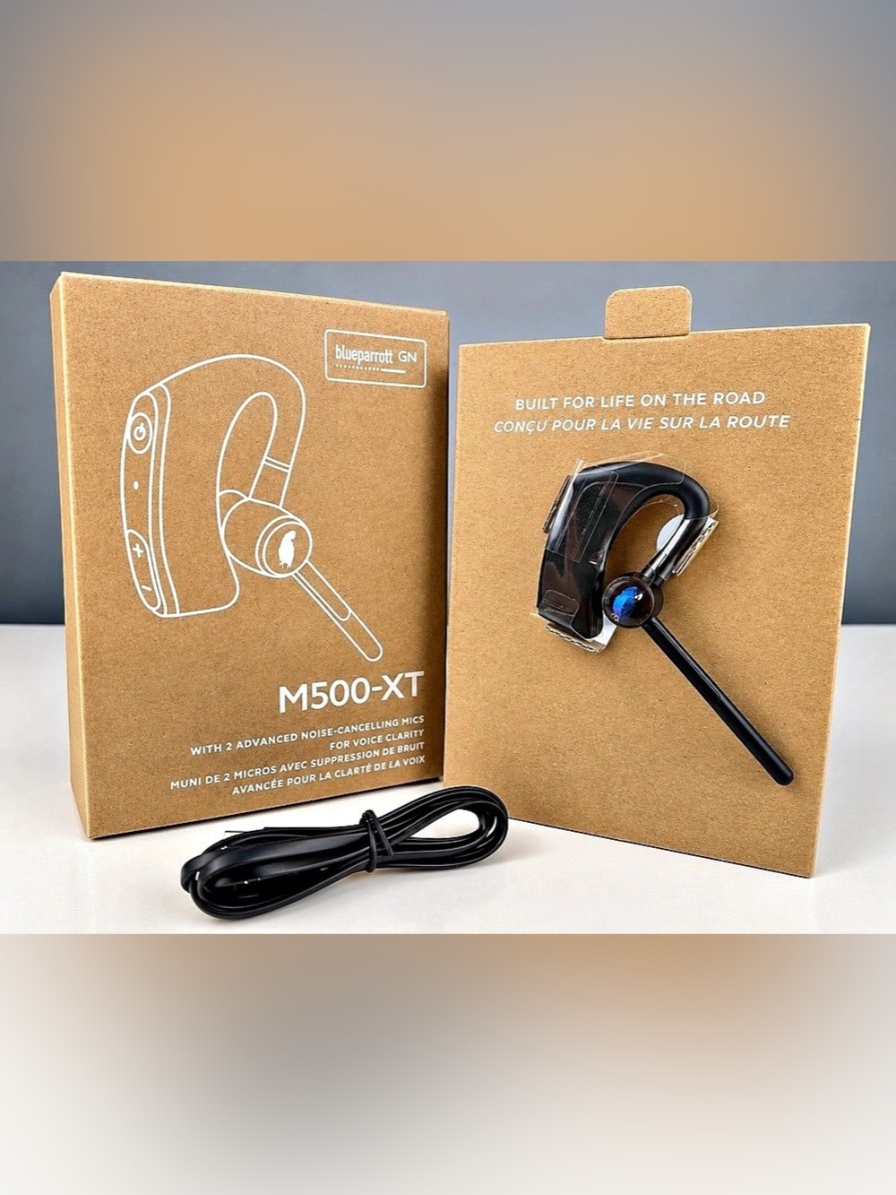 BlueParrott M500-XT Bluetooth Headset Noise Cancelling Mic Boxed